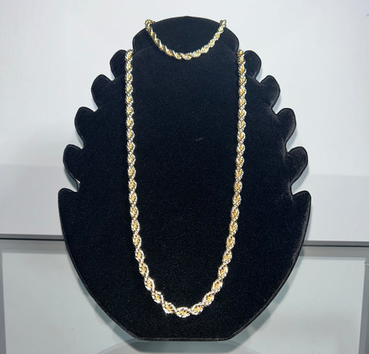 Set Cadena Troquel Dorado