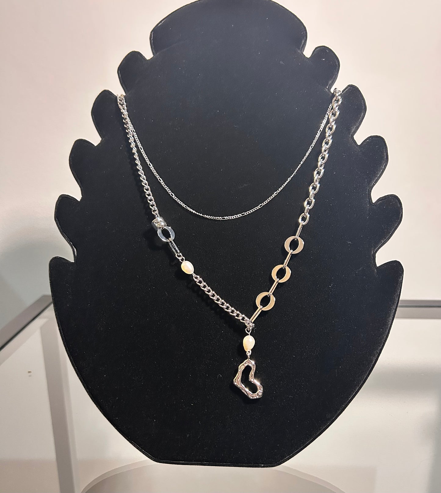 Collar Plateado Corazón