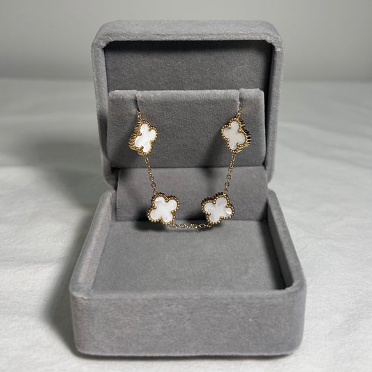 Pulsera Trébol Blanca