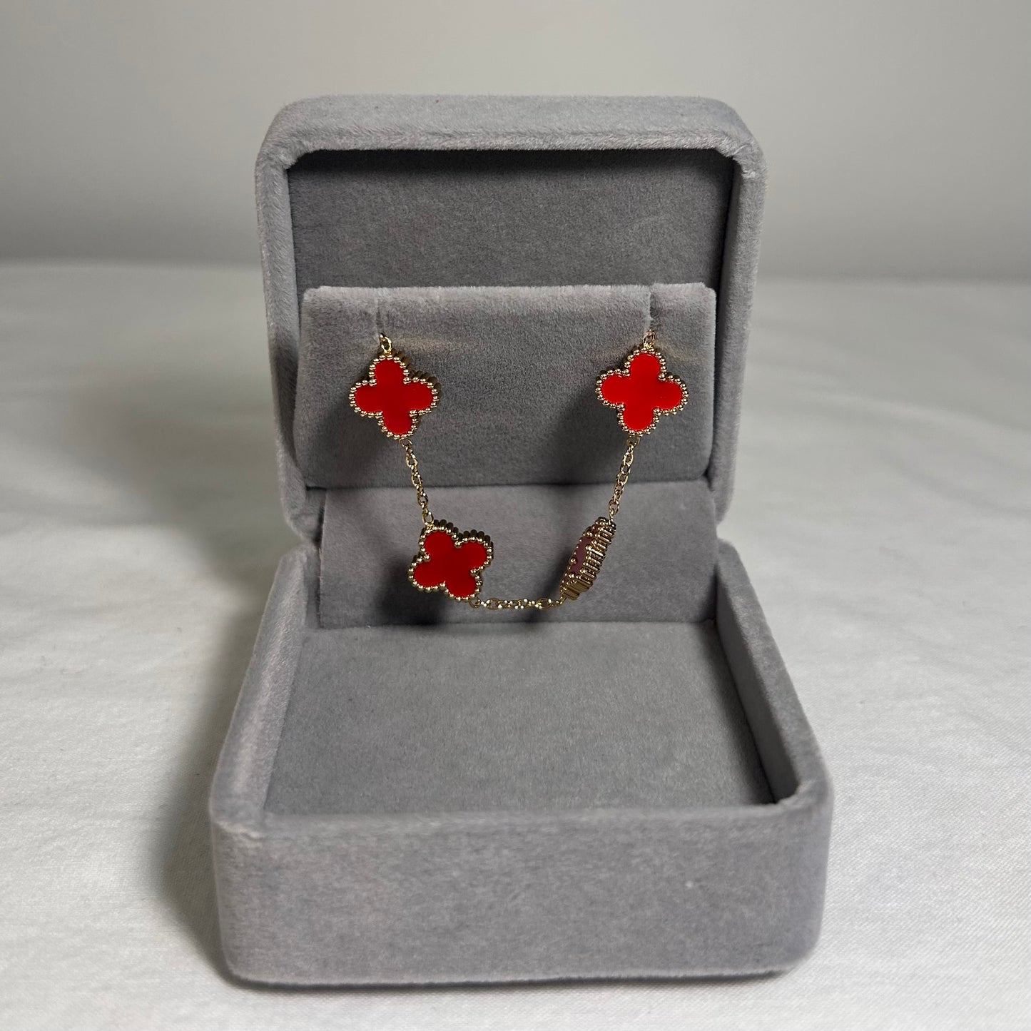 Pulsera Trébol Roja