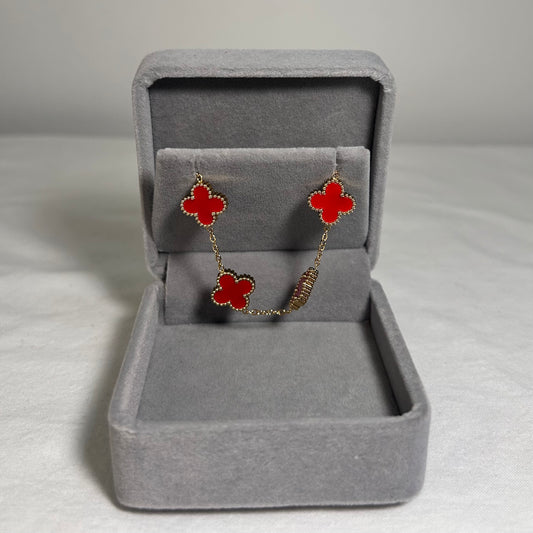 Pulsera Trébol Roja