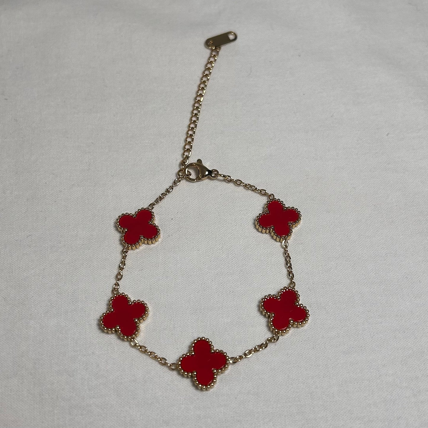 Pulsera Trébol Roja